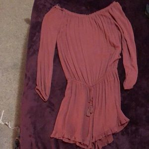 Off the shoulder, long sleeve, romper